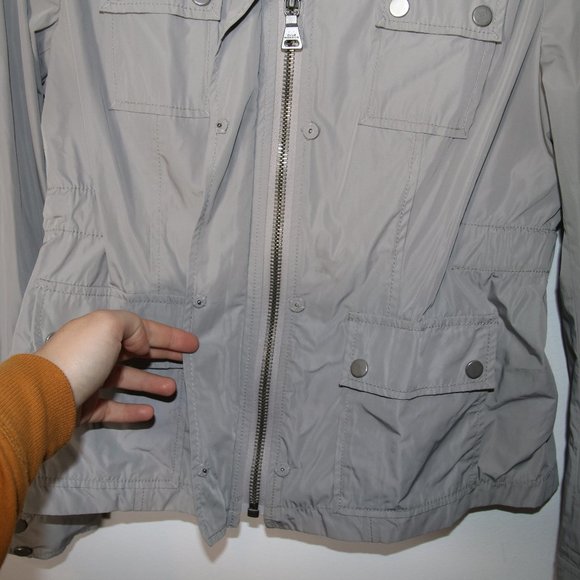 Club Monaco Gray Utility Lightweight Zip Up Jacket Size Medium - Picture 4 of 8